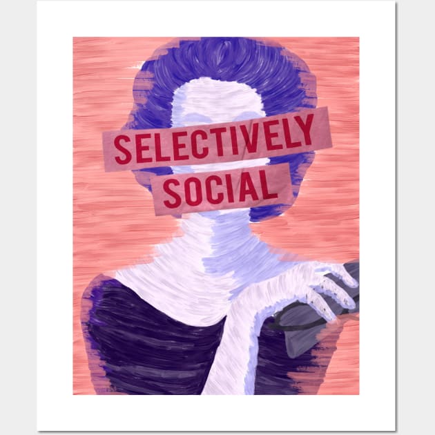 Selectively Social Wall Art by Tweedle Tees